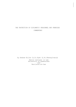 the protection of diplomatic personnel