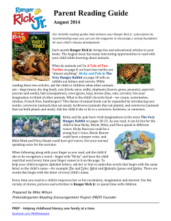 Parent Reading Guide August 2014