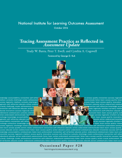 Tracing Assessment Practice as Reflected in Assessment Update