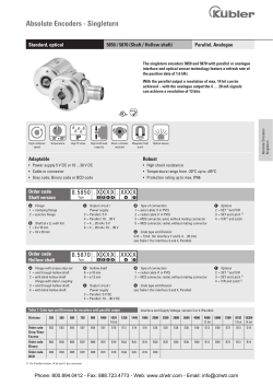Kubler 5850/5870 Parallel Analog Optical Singleturn Absolute