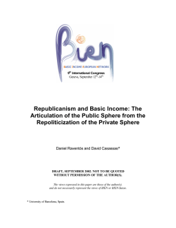 Republicanism and Basic Income: The Articulation of
