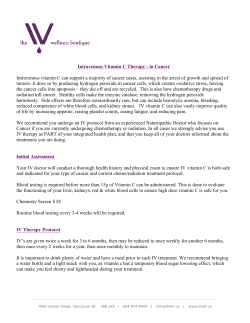 IV vitamin c patient handout