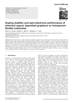 Doping stability and opto-electronic performance of chemical vapour