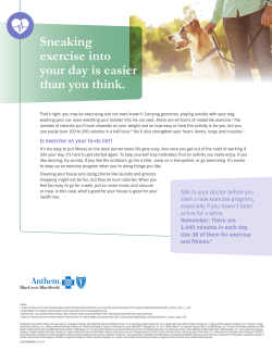 Sneaking exercise into your day is easier than you think