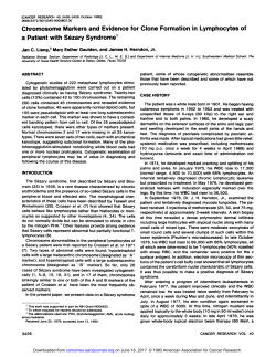 Chromosome Markers and Evidence for Clone