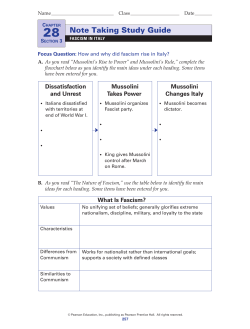 Note Taking Study Guide - Social 10 Regents Overview