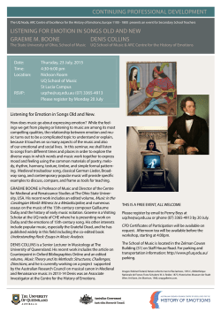 flyer - ARC Centre of Excellence for the History of Emotions