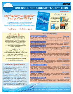 ONE BOOK, ONE BAKERSFIELD, ONE KERN