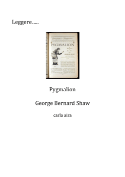 Leggere&hellip;.. Pygmalion George Bernard Shaw