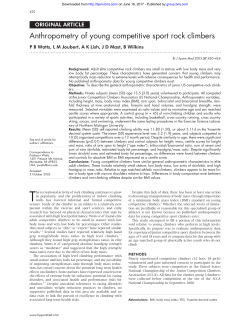 Anthropometry of young competitive sport rock climbers