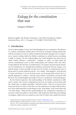 Eulogy for the constitution that was