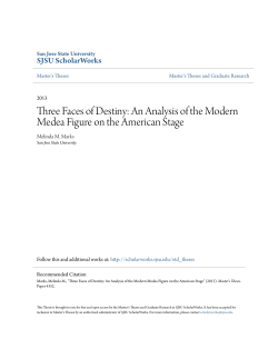 Three Faces of Destiny: An Analysis of the Modern Medea Figure on