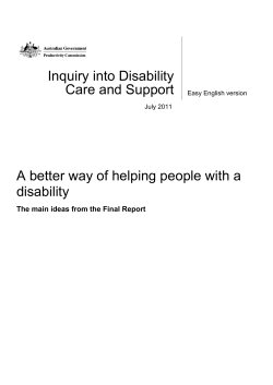 The Easy English version - Productivity Commission