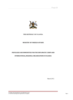THE REPUBLIC OF UGANDA