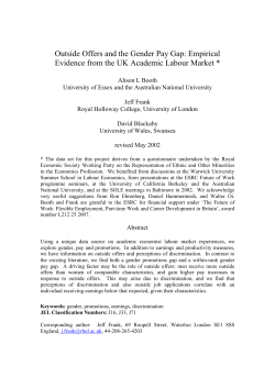 Outside Offers and the Gender Pay Gap: Empirical Evidence from