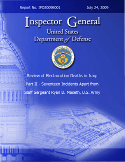 Review of Electrocution Deaths in Iraq: Part II