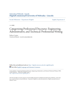 Categorizing Professional Discourse: Engineering, Administrative