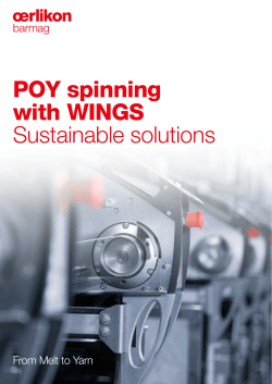 POY spinning with WINGS Sustainable solutions