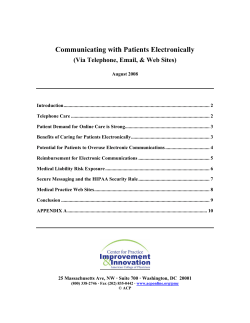 Communicating with Patients Electronically