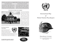 International Day of United Nations Peacekeepers