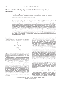 Thermal Activation of the High Explosive NTO: Sublimation