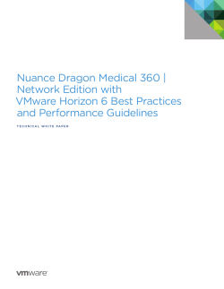 Nuance Dragon Medical 360 | Network Edition with VMware Horizon