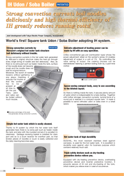 IH Udon / Soba Boiler Strong convection currents boil noodles