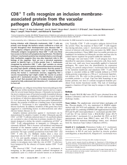 CD8 T cells recognize an inclusion membrane