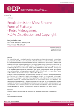Emulation is the Most Sincere Form of Flattery: - Retro