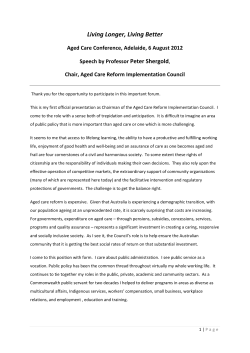 Living Longer, Living Better