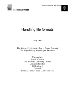 Handling file formats
