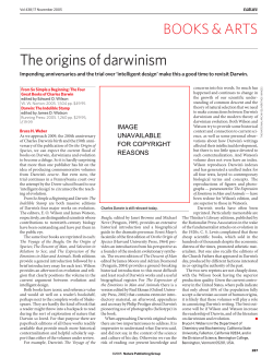 The origins of darwinism