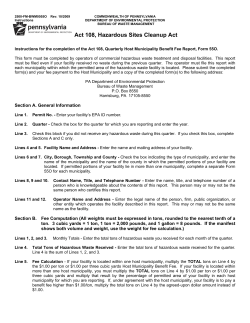 Act 108, Hazardous Sites Cleanup Act