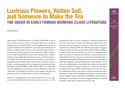 Lustrous Flowers, Rotten Soil, and Someone to Make the Tea