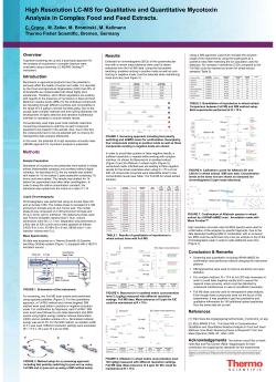High Resolution LC-MS for Qualitative and