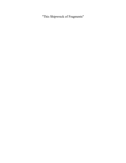 This Shipwreck of Fragments - Cambridge Scholars Publishing