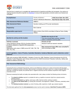 SMB031 Risk Assessment Southern blotting P32