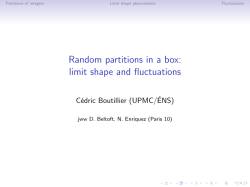 limit shape and fluctuations