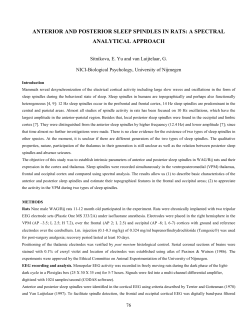 anterior and posterior sleep spindles in rats: a spectral