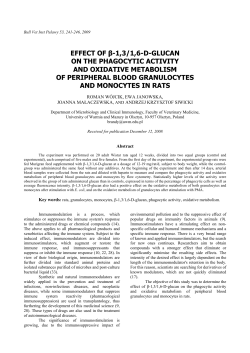 EFFECT OF &beta;-1,3/1,6-D-GLUCAN ON THE PHAGOCYTIC ACTIVITY