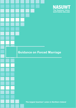 Forced Marriage Guidance Northern Ireland