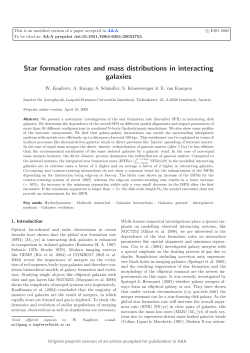 Star formation rates and mass distributions in interacting galaxies