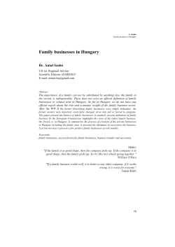 Family businesses in Hungary