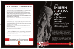 Thirteen Reasons Why Community Reads Guide