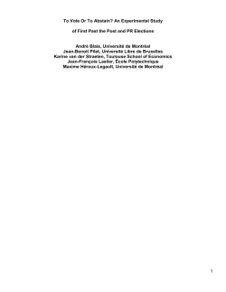 The Decision to Vote or to Abstain : An