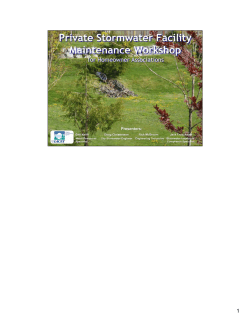 Stormwater Facility Maintenance Workshop