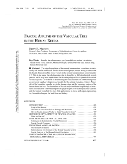 fractal analysis of the vascular tree in the human retina