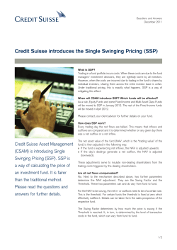 SSP - Credit Suisse