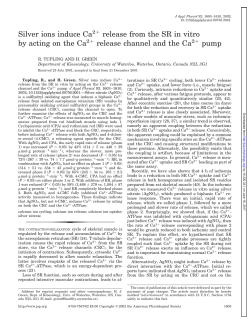 Silver ions induce Ca2 release from the SR in vitro by acting on the