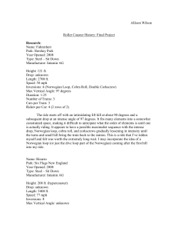 Allison Wilson Roller Coaster History: Final Project Research: Name